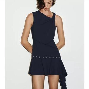 Navy Zara dress size large or medium nwt
